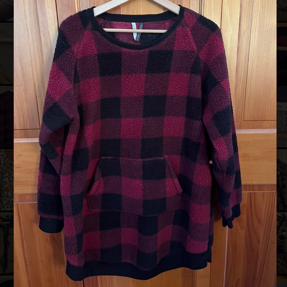 Sherpa sweater dress